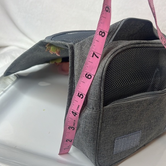 HANGING TRAVEL BAG W/Rose & Rhinestone Detail - Picture 6 of 11